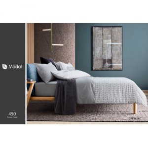Crescent Grey 180×200 Bed Sheet 6PC 450TC Santas Home
