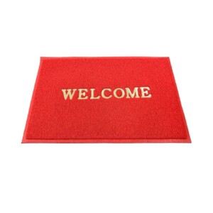 Non-slip rubber Brand Welcome Red Color 40cmx60cm